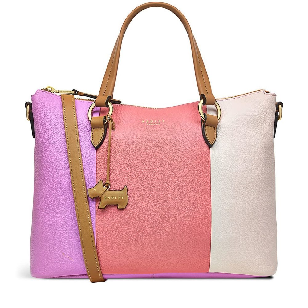 London Eel Alley Stripe - Large Ziptop Satchel T_T